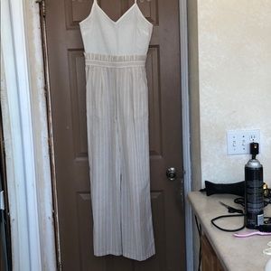 Super cute cream and white jumpsuit size small